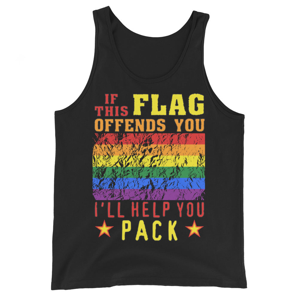 T-shirt CSD Blanc Free Hugs LGBT - Débardeur Gay Pride Cadeau Communauté