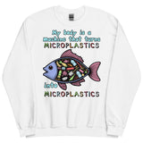My Body Is A Machine That Turns Microplastics Into Microplastics - Ironic Meme Sweatshirt