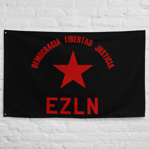 EZLN Democracia Libertad Justicia - Zapatista Flag