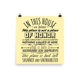 This Place Is Not A Place Of Honor - Ironic, Meme, Nuclear Waste, Live Laugh Love Parody Poster