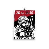 26 de Julio Fidel Castro - Cuban Revolution, Historical, Propaganda, Communist, Reproduction Poster