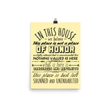 This Place Is Not A Place Of Honor - Ironic, Meme, Nuclear Waste, Live Laugh Love Parody Poster