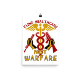 Fund Healthcare Not Warfare - Anti War, Anti Imperialist, Medicare For All, Socialist, Leftist Poster