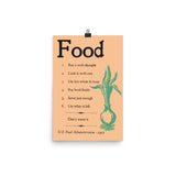 Food WW1 Rationing Poster - World War 1, Propaganda, Cooking, Historical, Chef Poster