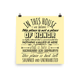 This Place Is Not A Place Of Honor - Ironic, Meme, Nuclear Waste, Live Laugh Love Parody Poster