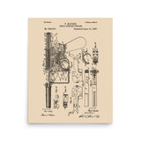 Mauser C96 Broomhandle Patent - Blueprints, Schematics, Gunsmith Poster