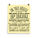 This Place Is Not A Place Of Honor - Ironic, Meme, Nuclear Waste, Live Laugh Love Parody Poster