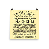 This Place Is Not A Place Of Honor - Ironic, Meme, Nuclear Waste, Live Laugh Love Parody Poster