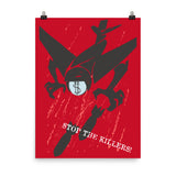 Stop the Killers! Translated - Soviet Propaganda, Anti War, Anti Imperialist, USSR Poster