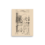 Mauser C96 Broomhandle Patent - Blueprints, Schematics, Gunsmith Poster