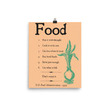 Food WW1 Rationing Poster - World War 1, Propaganda, Cooking, Historical, Chef Poster