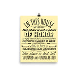 This Place Is Not A Place Of Honor - Ironic, Meme, Nuclear Waste, Live Laugh Love Parody Poster