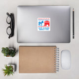 Republicans Are Red, Democrats Are Blue - Politics, Corruption, Third Party, Reform, Oligarchy, Duopoly, Meme Sticker