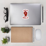 Jesus Was A Socialist Raised Fist - Liberation Theology, Radical Christianity, Socialism, Leftist, Social Justice Sticker