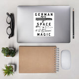 German Space Magic - Gun Meme, Funny, G11, Blueprint, Firearm, Gun Owner Sticker