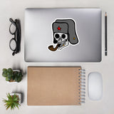 Smoking Skull - Punk, Ushanka, Pipe, Red Star, Meme Sticker