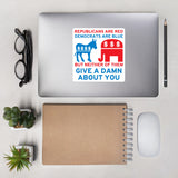 Republicans Are Red, Democrats Are Blue - Politics, Corruption, Third Party, Reform, Oligarchy, Duopoly, Meme Sticker