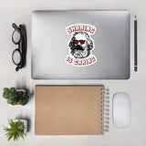 Sharing Is Caring - Karl Marx Silhouette, Socialist, Marxist, Democratic Socialism, Leftist Sticker