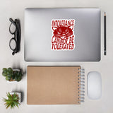 Intolerance Cannot Be Tolerated - Punk, Cat, Leftist, Antifascist, Antiracist Sticker