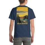 French Autocars (Back Print) - Roger Broders, Aesthetic T-Shirt