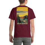 French Autocars (Back Print) - Roger Broders, Aesthetic T-Shirt