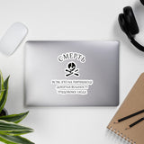 Death To All Who Stand In The Way Of Freedom For Working People - Makhnovia Flag Sticker