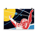 Yuri Gagarin Cosmonaut - Refinished Soviet Propaganda Poster