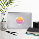 Vaporwave Sunset - Synthwave, 80s Aesthetic, EDM, Japanese Sticker
