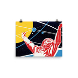 Yuri Gagarin Cosmonaut - Refinished Soviet Propaganda Poster