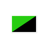 Eco-Anarchist Flag - Anarchism, Socialist, Anti-Capitalist, Climate Change Sticker