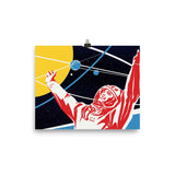 Yuri Gagarin Cosmonaut - Refinished Soviet Propaganda Poster