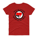 Death to Fascism, Freedom to the People - Anti Fascist Women's Cut T-Shirt