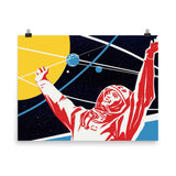 Yuri Gagarin Cosmonaut - Refinished Soviet Propaganda Poster
