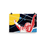 Yuri Gagarin Cosmonaut - Refinished Soviet Propaganda Poster