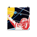Yuri Gagarin Cosmonaut - Refinished Soviet Propaganda Poster