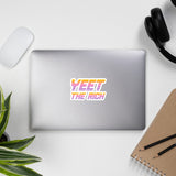 Yeet The Rich - Eat The Rich, Socialist, Vaporwave Aesthetic Sticker