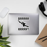 A-10 Thunderbolt BRRRRT - Warthog, Military Jet, Meme Sticker