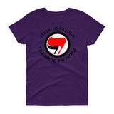 Death to Fascism, Freedom to the People - Anti Fascist Women's Cut T-Shirt