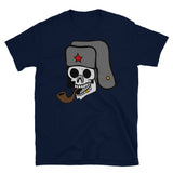 Smoking Skull - Punk, Ushanka, Pipe, Red Star, Meme T-Shirt