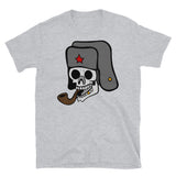 Smoking Skull - Punk, Ushanka, Pipe, Red Star, Meme T-Shirt