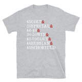 Cowboy Action Cartridges - Gun Rights, 45 Colt, 38 Special, 44-40, 30-30 WIN, 45-70 GOVT, 44 Russian, 45 Schofield T-Shirt