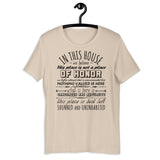 This Place Is Not A Place Of Honor - Ironic, Meme, Nuclear Waste, Live Laugh Love Parody T-Shirt