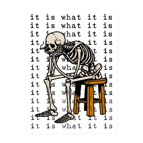 It Is What It Is - Skeleton Meme Magnet