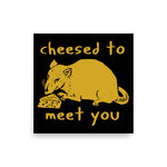 Cheesed To Meet You - Rat, Meme Poster