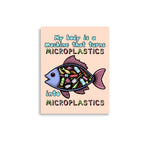 My Body Is A Machine That Turns Microplastics Into Microplastics - Ironic Meme Poster