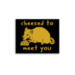 Cheesed To Meet You - Rat, Meme Poster