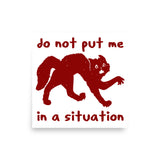 Do Not Put Me In A Situation - Oddly Specific Meme Poster