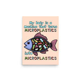 My Body Is A Machine That Turns Microplastics Into Microplastics - Ironic Meme Poster