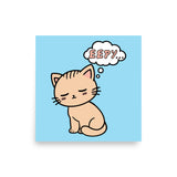 Eepy Cat - Cute Sleepy Kitten Meme Poster