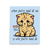 When You're Mad At Me This Is Who You're Mad At - Cute Meme Poster